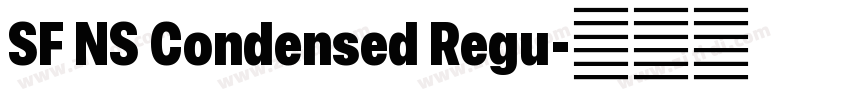 SF NS Condensed Regu字体转换